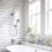 Wall Mounted Rain Shower Head Set With 16'' Extension Arm And Hand Shower