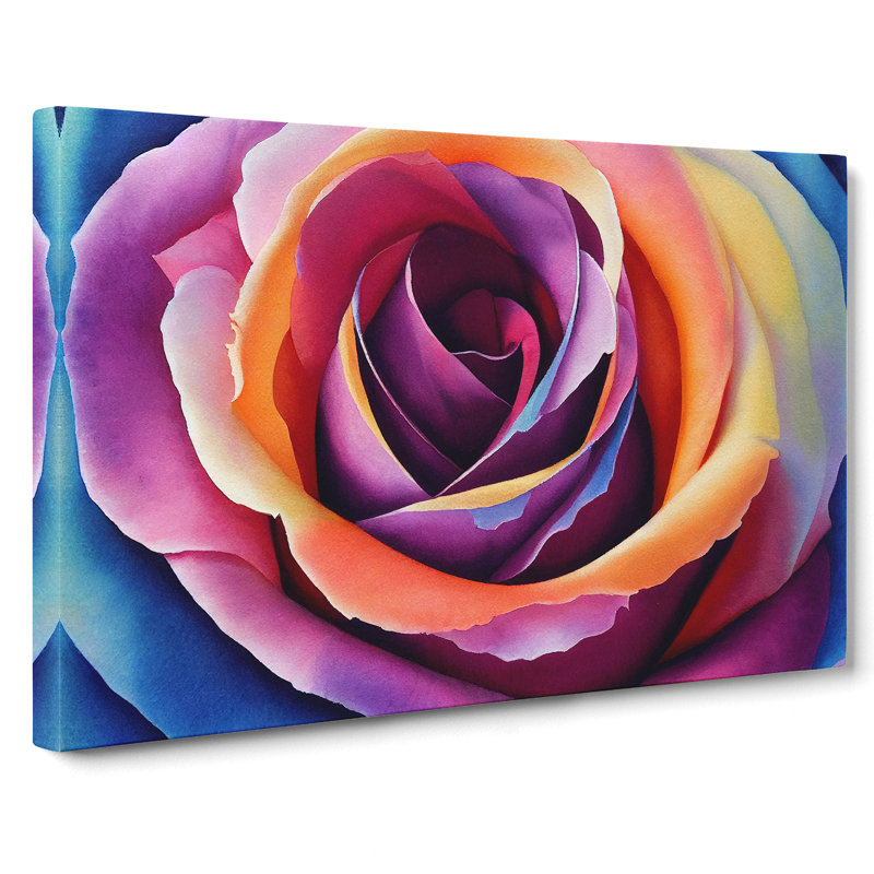 Watercolour Rose Flower Vol.1 - Wrapped Canvas