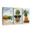 Ensemble de 3 pièces d'ananas sur toile-1237347522