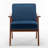 Mid-Century Modern Accent Chair, Velvet Upholstered Side Chair with Solid Wood Frame, Comfy Extra Seating for Living Room-728975820