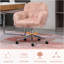 Chaise de coiffeuse en fausse fourrure pivotante Vinsetto