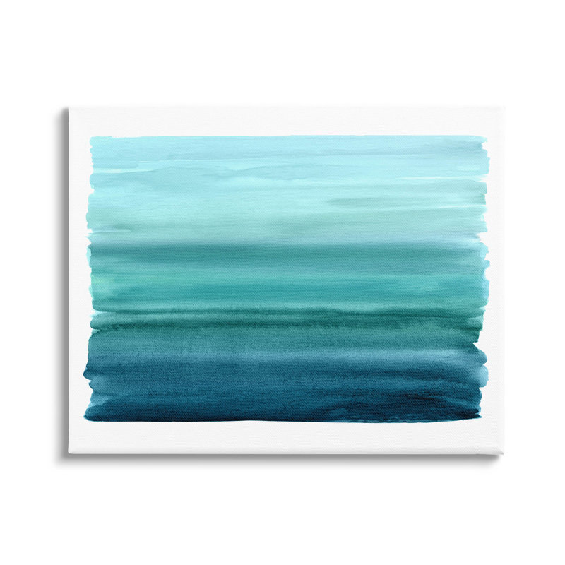 "Turquoise Gradient Shape", peinture sur toile par Allie Corbin, H 16 po x l 20 po x P 1,5 po