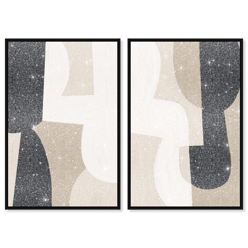 El Modernista Set Set by Oliver Gal, 17"H x 25"W, Black Floater Frame