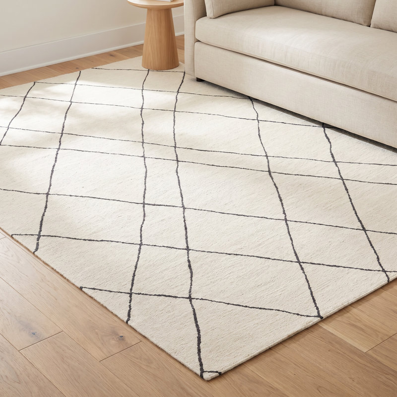 Seaton Wool Abstract Indoor Rug, Rectangle 8'10" x 12'