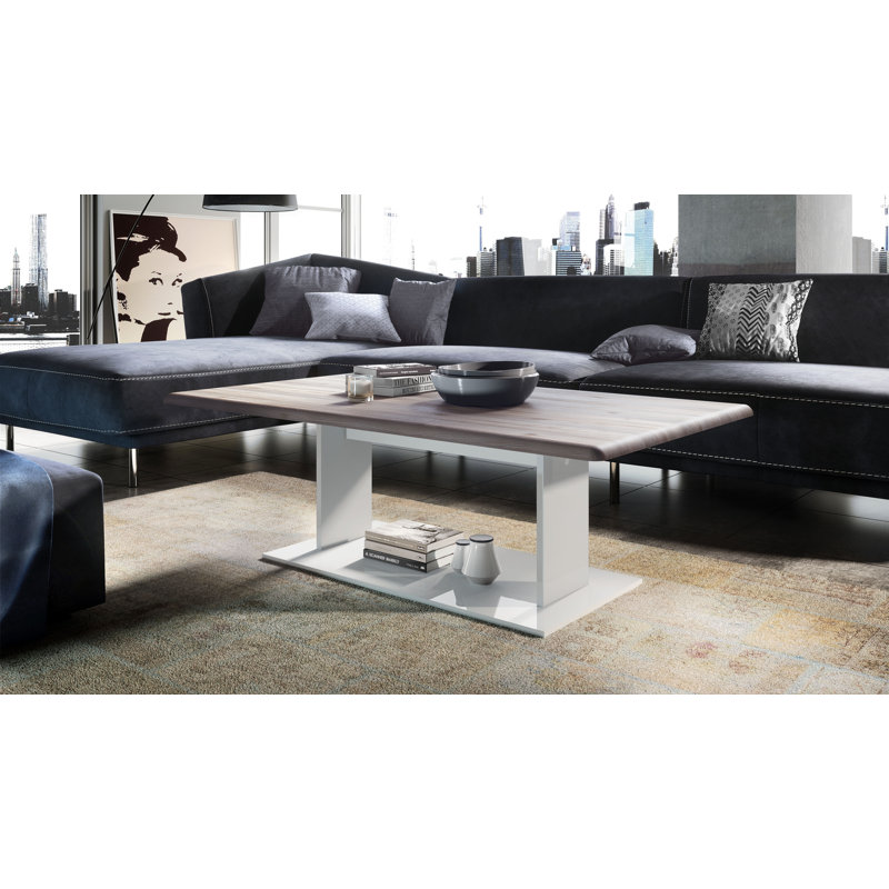 Akamu Trestle Coffee Table, Nordic Oak