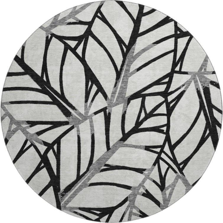 Premium Machine Washable Lisse Black Rug