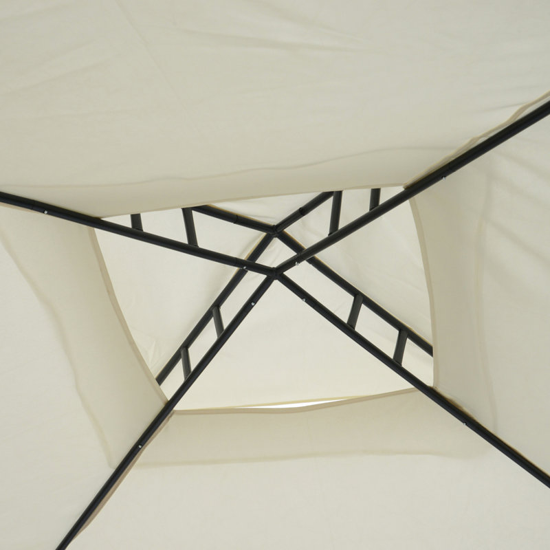 Zauber Metal Patio Gazebo, White, Black