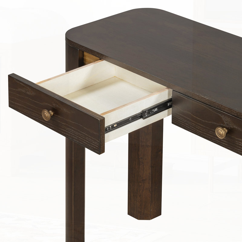 Console rustique avec coins arrondis, Espresso