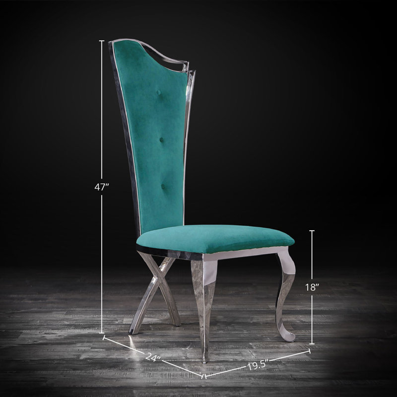 Fauteuil d'appoint en velours, Argent, Vert foncé