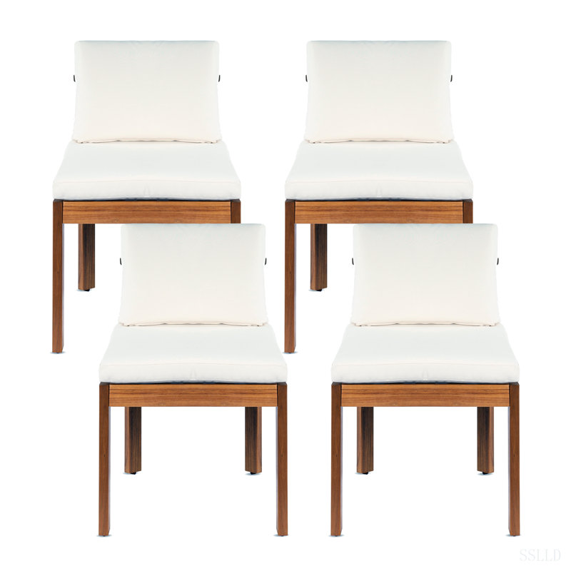 Ensemble de chaises d'extérieur en bois d'acacia, Teck