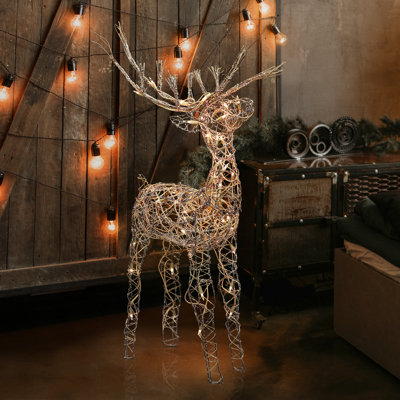 Reindeer Warm White LED Outdoor Holiday Figurine 