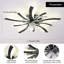70cm 7 - Blade LED Dimmable Ceiling Fan with Remote Control and Light Kit Included-1153554875