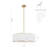 24" 5-Light Pleated Drum Chandelier-1404054216