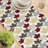Table Runner, 100% Cotton, Houndstooth Maple Leaves-1363498841