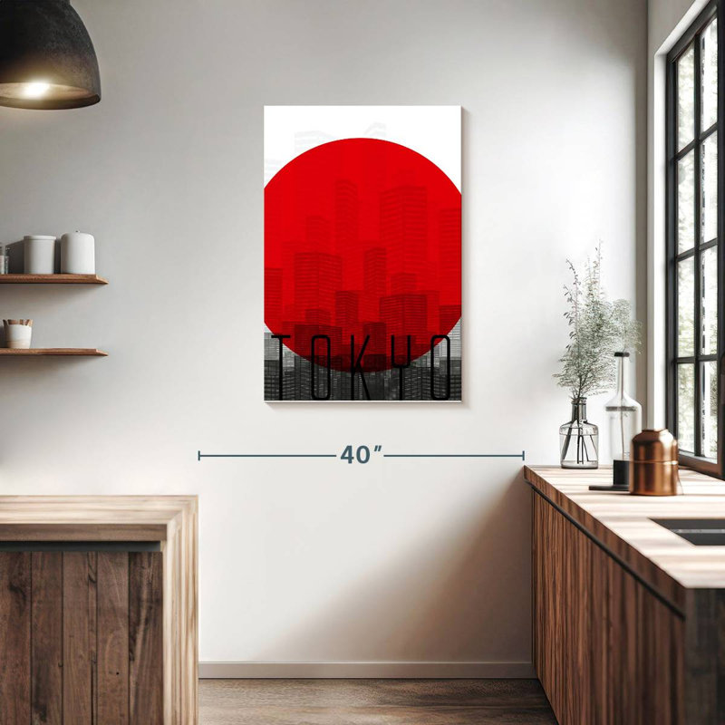 Aime Tokyo Red Sun, 36" H x 24" W