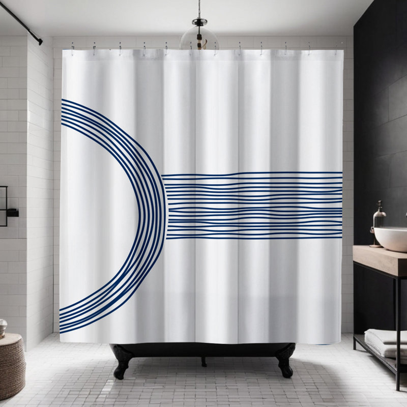 Rideau de douche Coco, Bleu marine