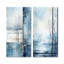 «White and Blue Winter Forest Collage IV - Winter Landscape», ensemble de 2 reproductions d'art sur toile-1424762480-1424762483