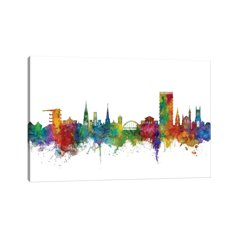 Cheltenham, England Skyline by Michael Tompsett - Wrapped Canvas Gallery-Wrapped Canvas Giclée, 20.32 cm H x 30.48 cm W