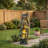 Outdoor Water Fountain with LED Lights, 39.4" Resin Tree Trunk Garden Fountain