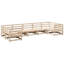 Brayden Studio Garden Sofas Armless 3 Pcs 70X70x67 Cm Solid Wood-706328005