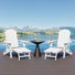 Laguna Outdoor Folding Adjustable Adirondack Chair With Cup Holder & Hideaway Ottoman (Set Of 2)