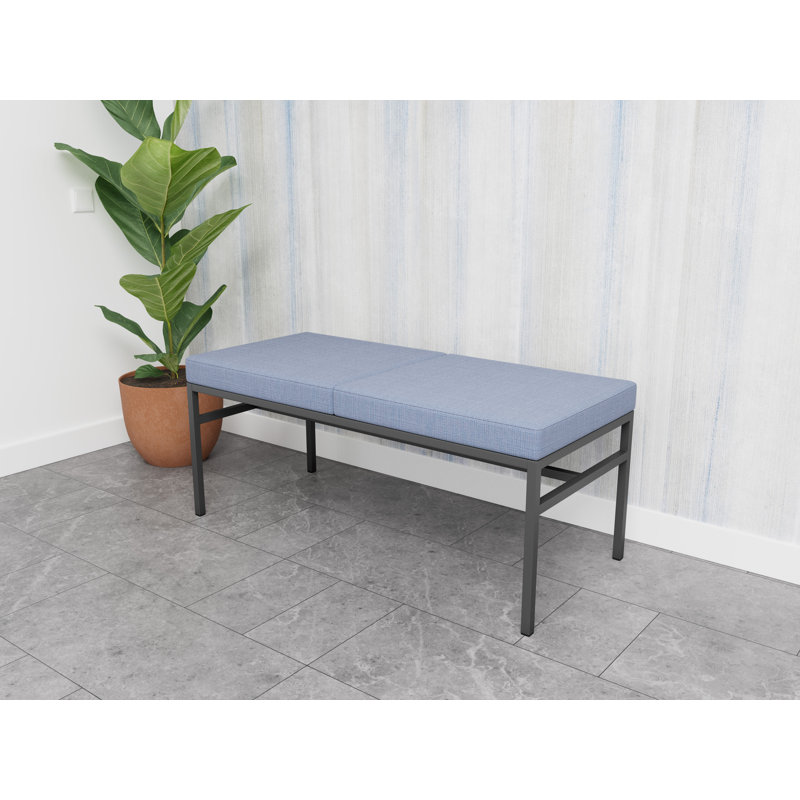 Banc de réception 2 places Avon Rx Santé avec structure en métal capacité 550 LB, Gris anthracite