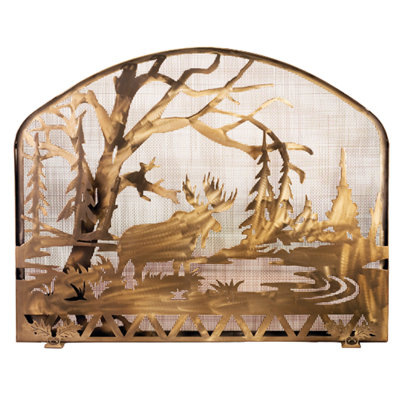 Moose Creek Single Panel Fireplace Screen