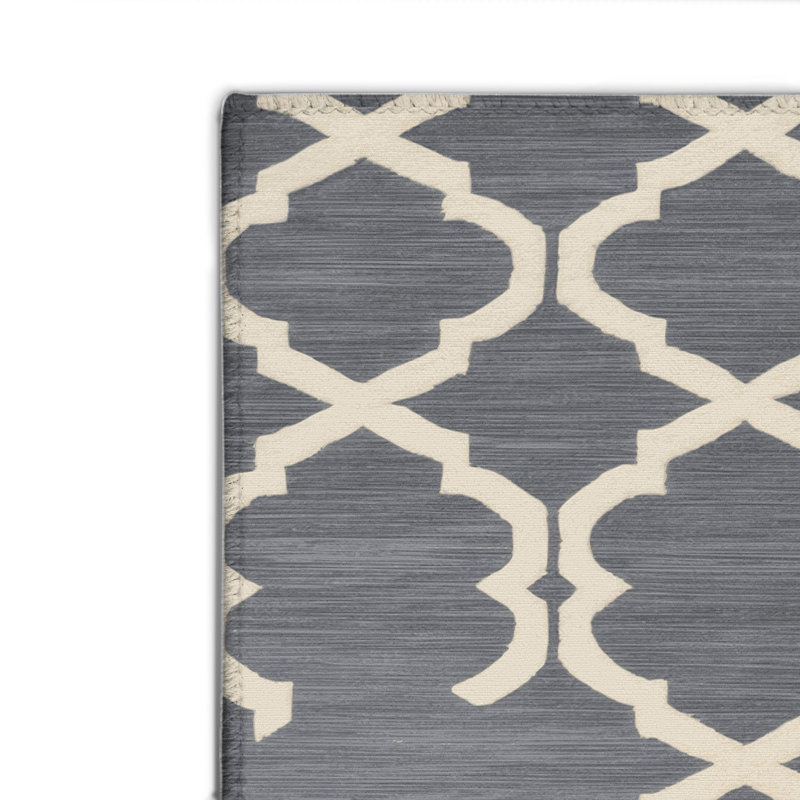 Tapis gris intérieur et extérieur Trellis, Rectangulaire 8 pi x 10 pi