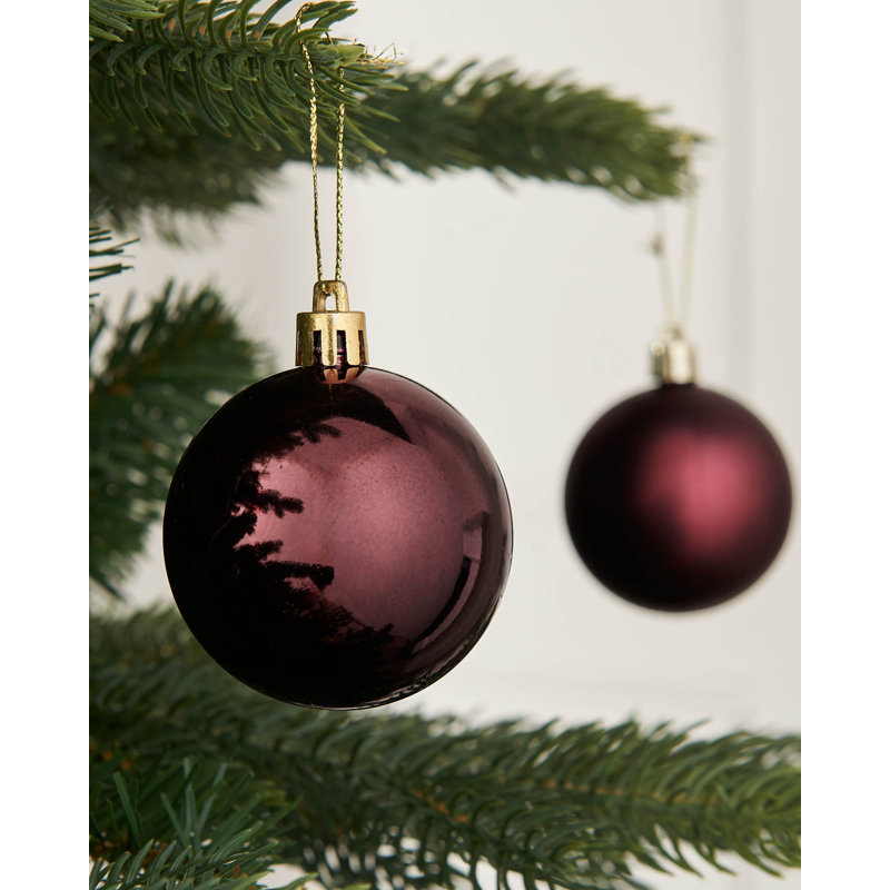 11cm Solid Colour Plastic / Acrylic Bauble, Black