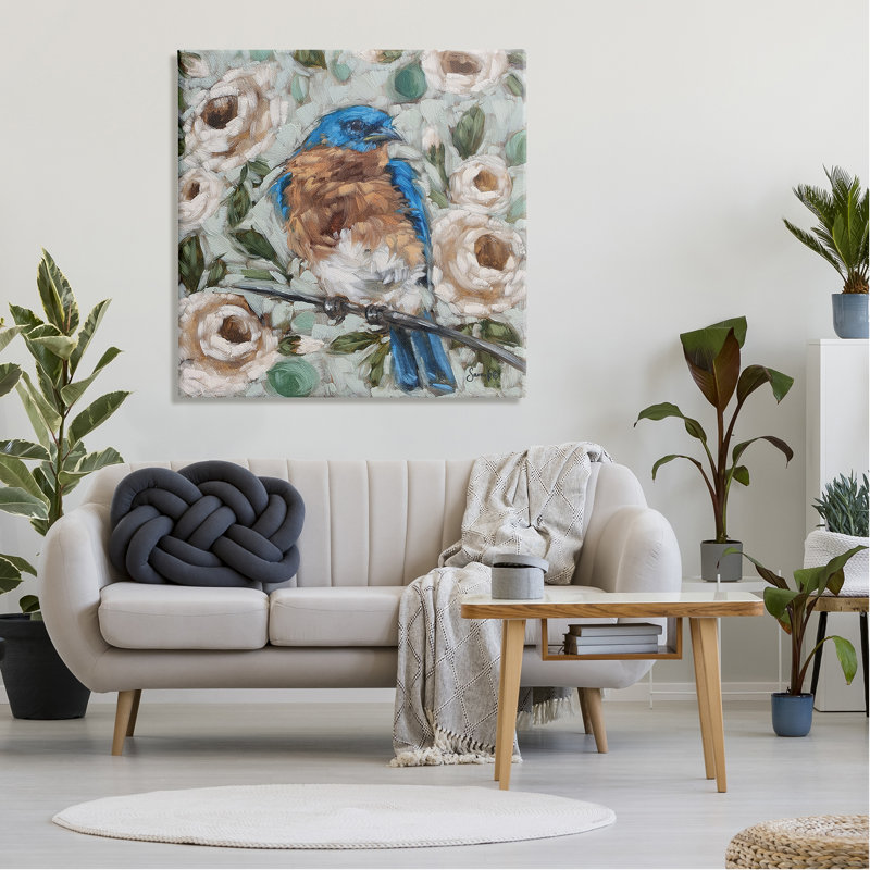 Art mural sur toile, "Bluebird", H 36 po x l 36 po x P 1,5 po