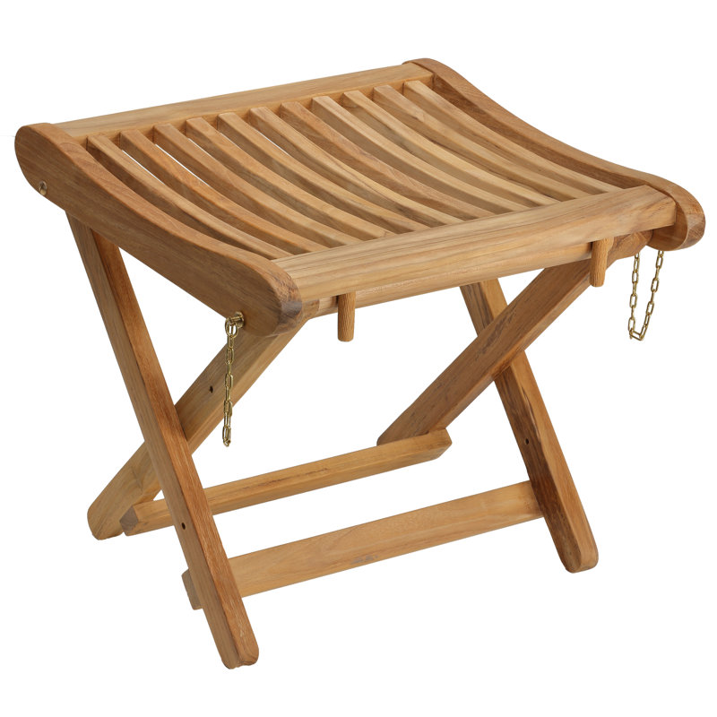Norene Solid Wood Accent Stool