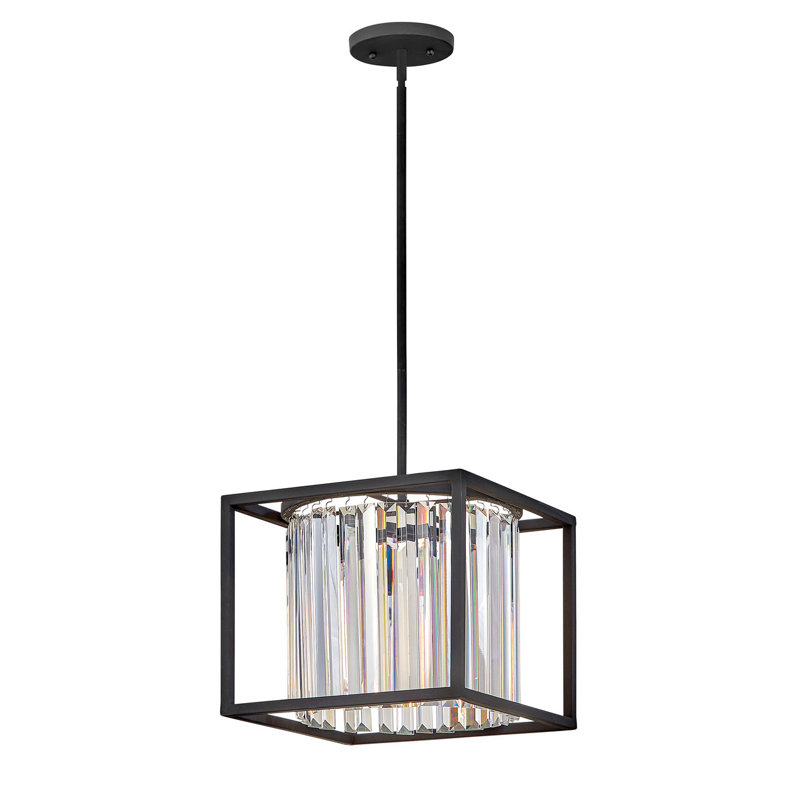Luminaire suspendu convertible à une lumière Giada avec prismes de cristal