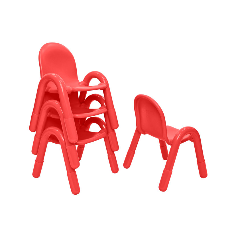 Chaise pour enfant Baseline - ensemble de 4, Rouge, 7", 4