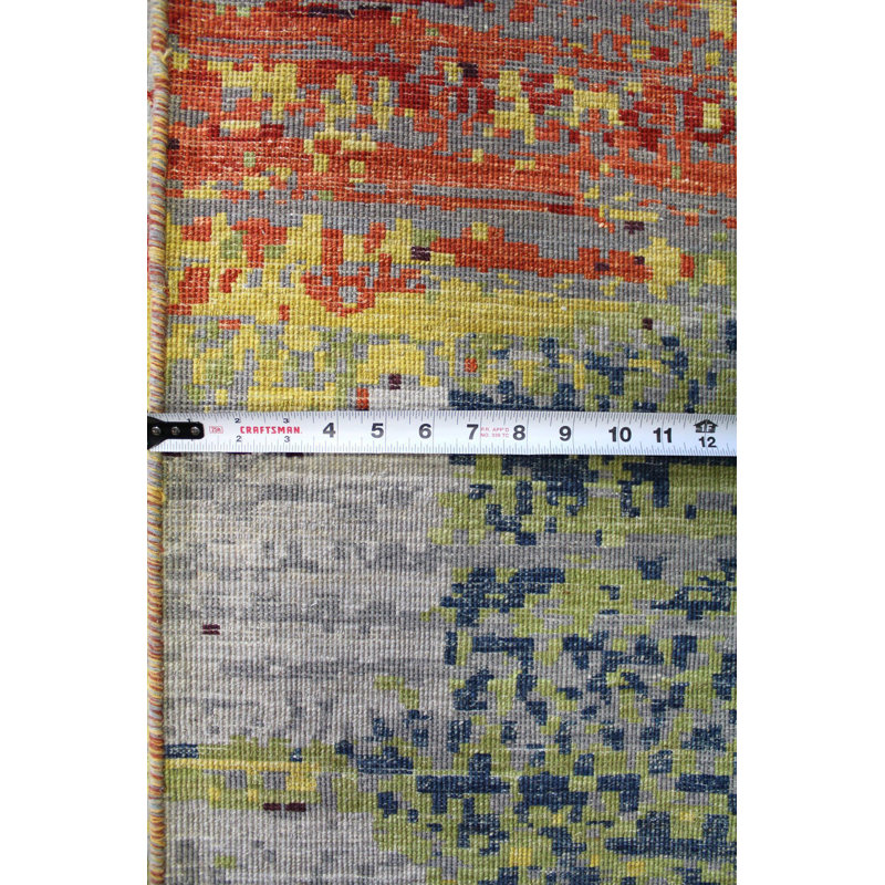 Tapis unique en laine tissé à la main 8 pi 3 po x 9 pi 10 po One Age of a Kind Kind