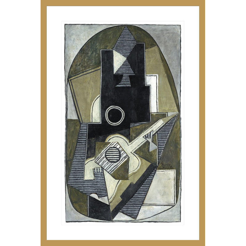 «L'Homme a la Guitare» par Pablo Picasso, impression giclée sur cadre, H 41,5 po x l 27,72 po