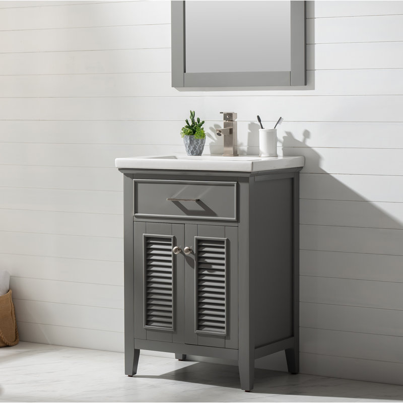Ensemble de meuble-lavabo simple 24 po Cameron, Gris