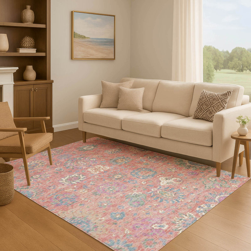 Premium Machine Washable Ariel Global Rug, Rectangle 8' x 10'