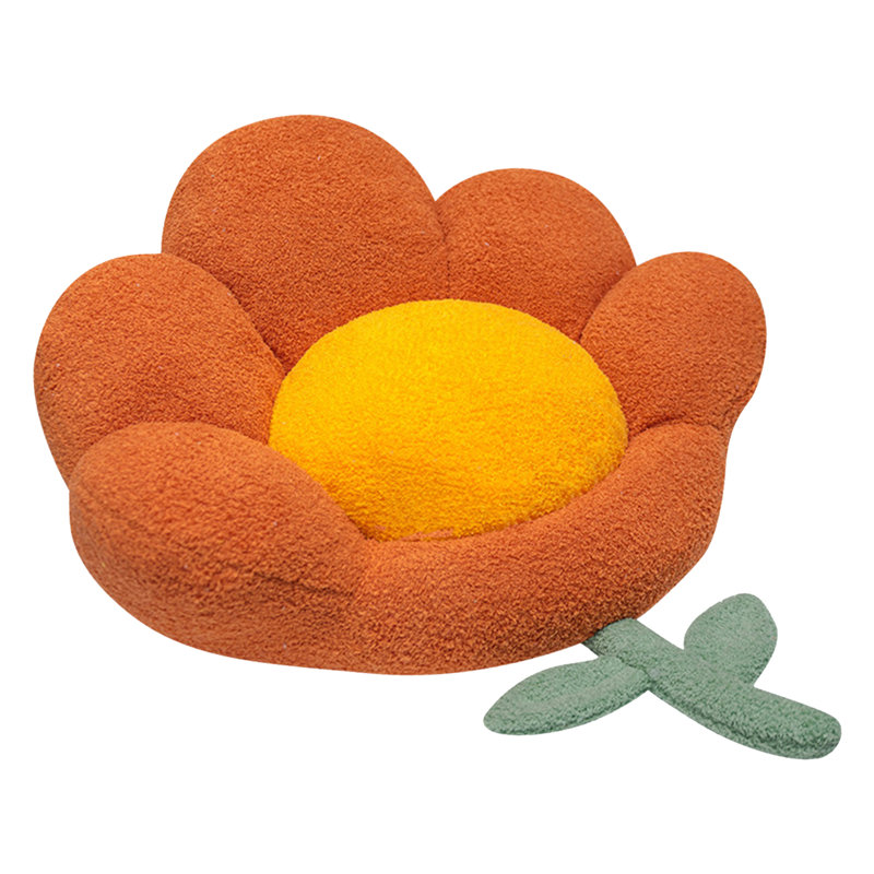 Seat Mat Detachable Extra-soft Texture Thickened Flower Shape Sitting Chair Seat Mat for Floor, 21.28" H x 18.91" W x 7.88" D