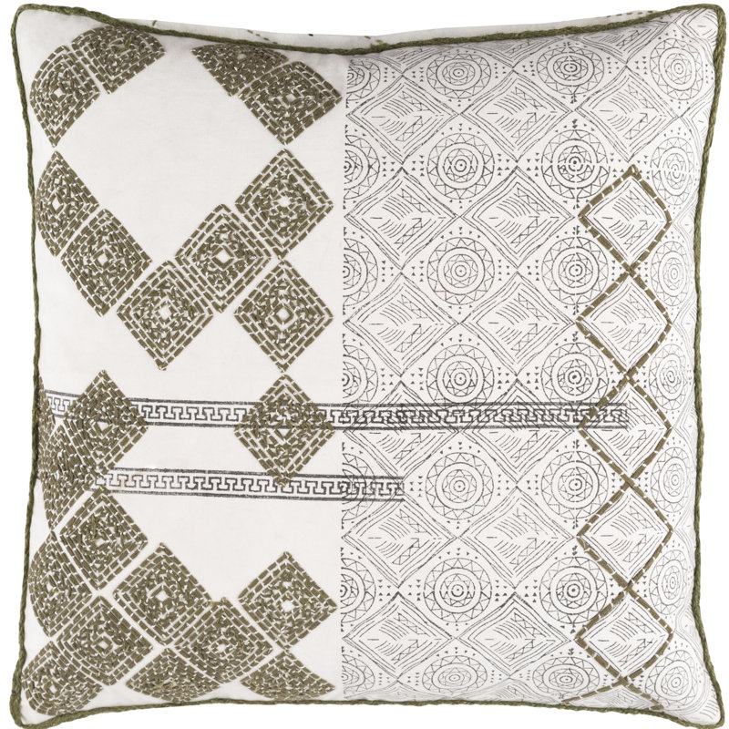 Jubba Geometric Cotton Throw Pillow, 18" H x 18" W , Pillow Cover Only - No Insert