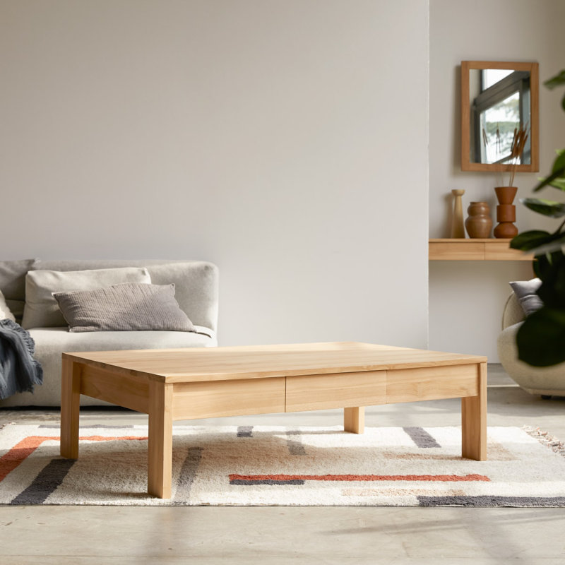 Moscatello Solid Wood Four Leg Coffee Table