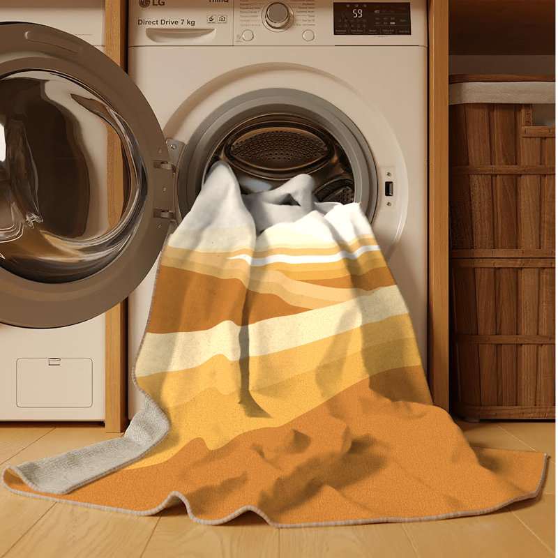 Tapis beige délavé à la machine Parez Atacama Desert Chili - reliure beige, 7 x 10