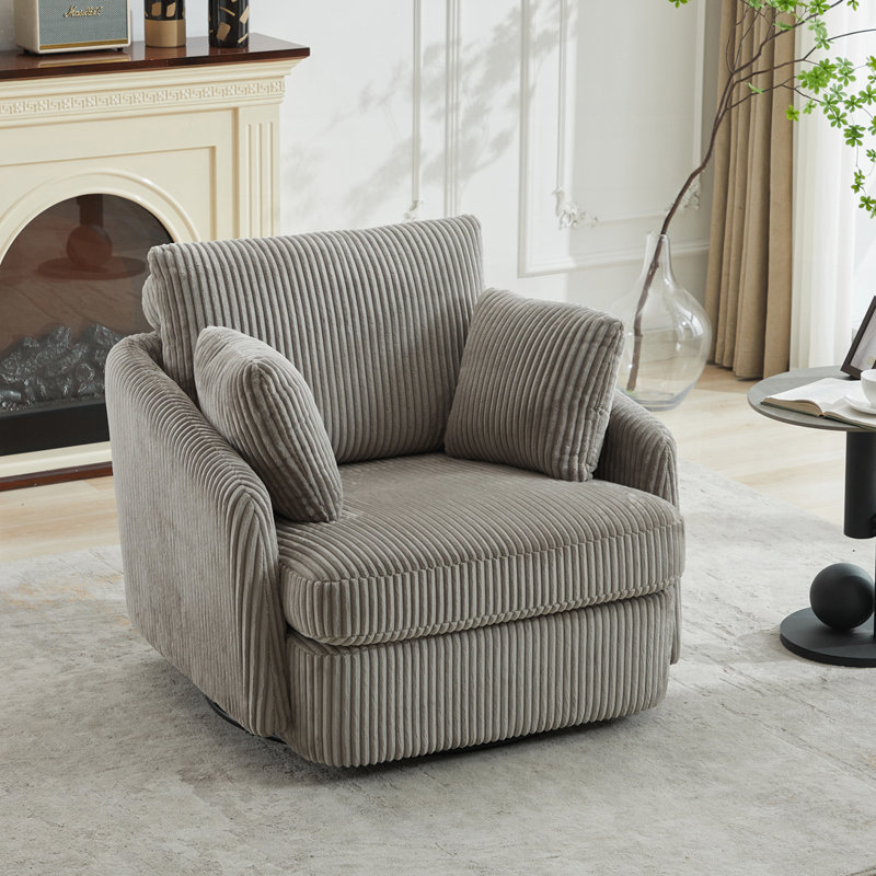 Fauteuil d'appoint en velours côtelé