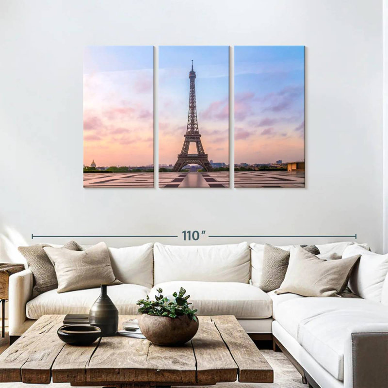 Lilie Eiffel Tower Sunrise, 48" H x 74" W