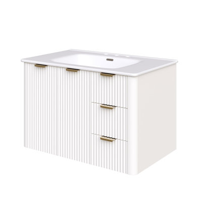 Ensemble de meuble-lavabo moderne avec lavabo Mid-Century