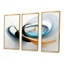 Ensemble de décorations murales Minimal Streams Turquoise Gold - Abstract Modern Waves-1261110551-1261110536