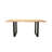 Edesville Mango Rectangular Solid Wood Top with Steel Base Dining Table