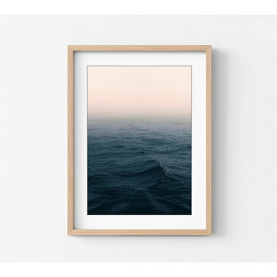 Impressions océaniques apaisantes, impressions océaniques encadrées, photographie de l'océan foncé, impressions de vagues douces, impressions en haute mer, art mural surdimensionné, cadres photo 18 x 24 po