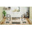 Aithan 3-Piece 43.3 Inch Gold Dining Table Set with Benches, Rustic Kitchen Table Set for Small Spaces, Modern Farmhouse Dining Set with Bench for Kitchen & Dining Room-1955445247-1960973184