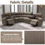 Canapé modulaire inclinable en tissu Corduroy-2010340669