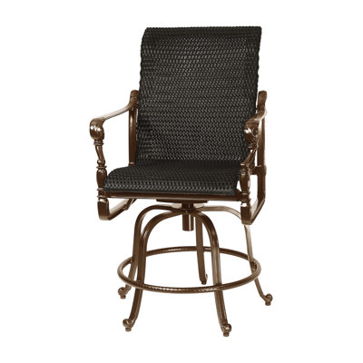 Grand Terrace Woven Swivel Rocking Balcony Stool